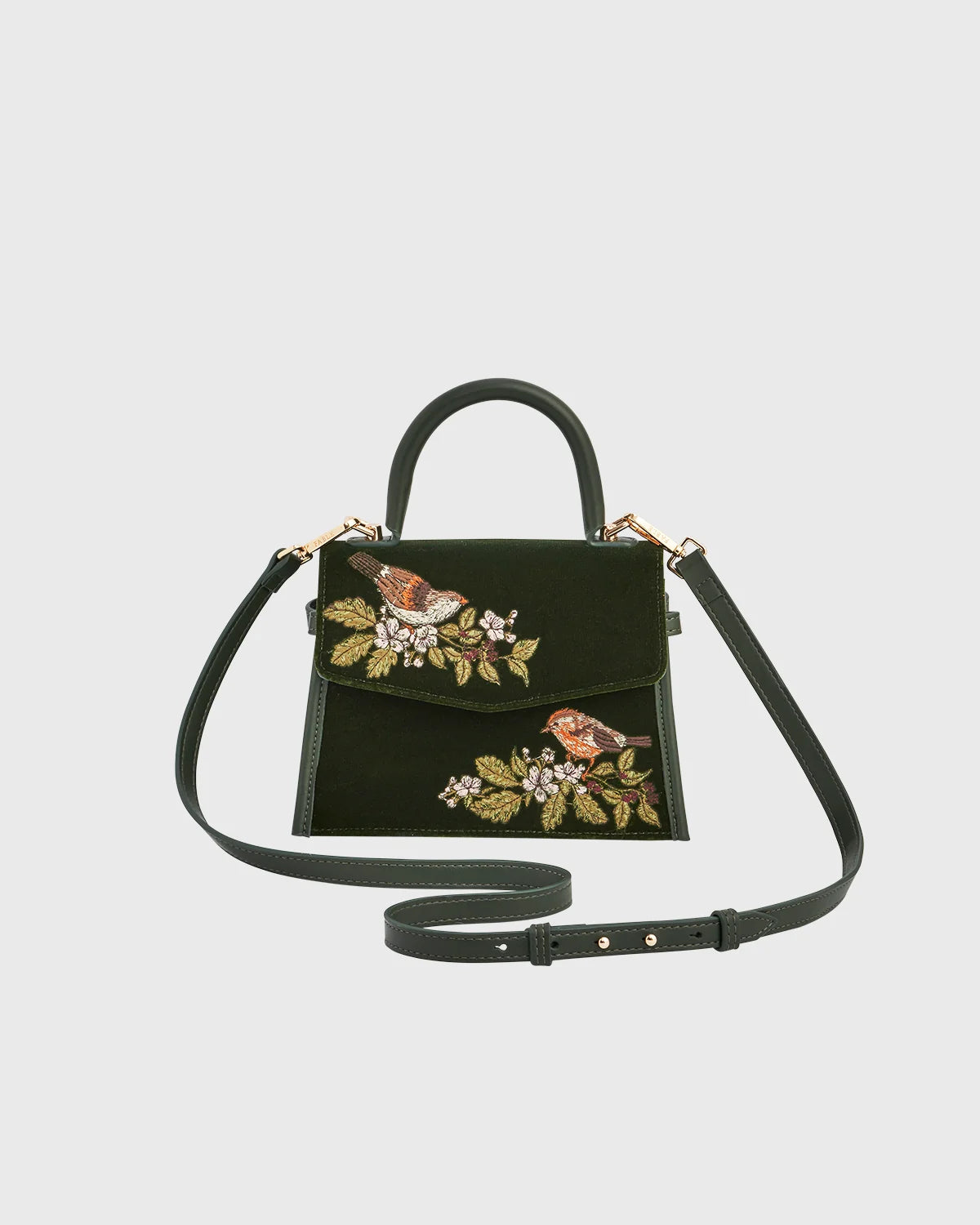 Eliza Wren Embroidered Top Handle Bag