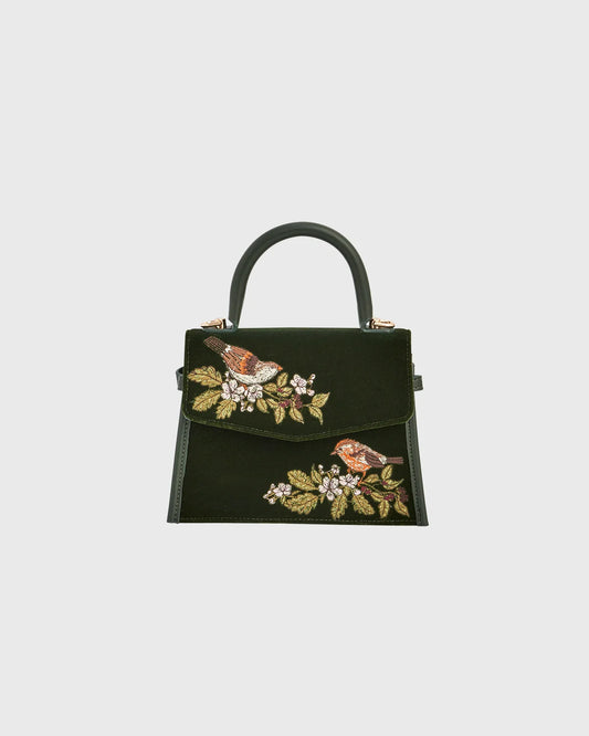 Eliza Wren Embroidered Top Handle Bag