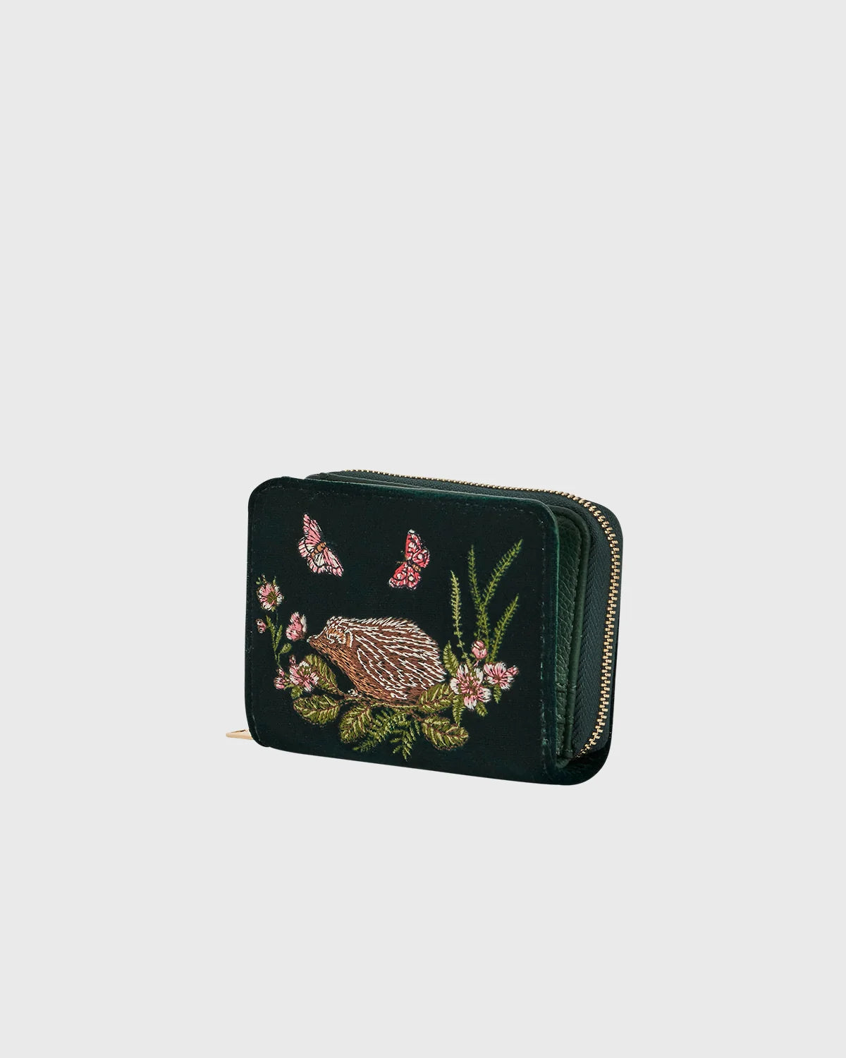 Hedgehog Embroidered Small Purse