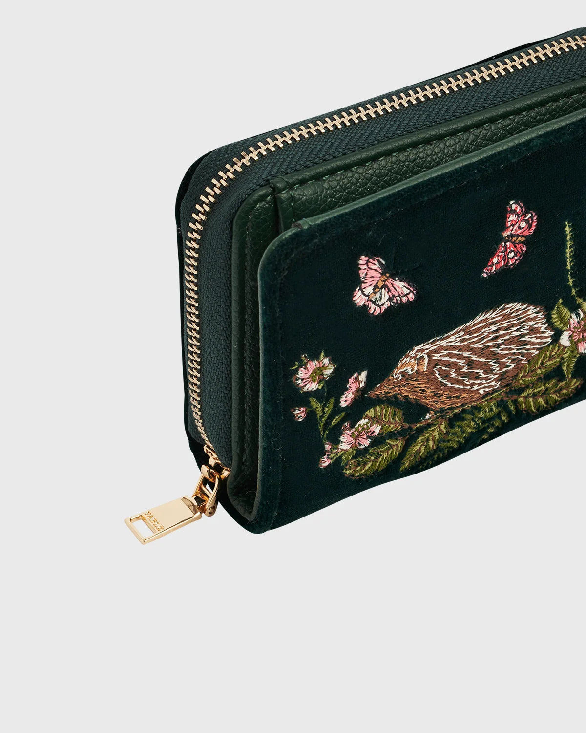 Hedgehog Embroidered Small Purse