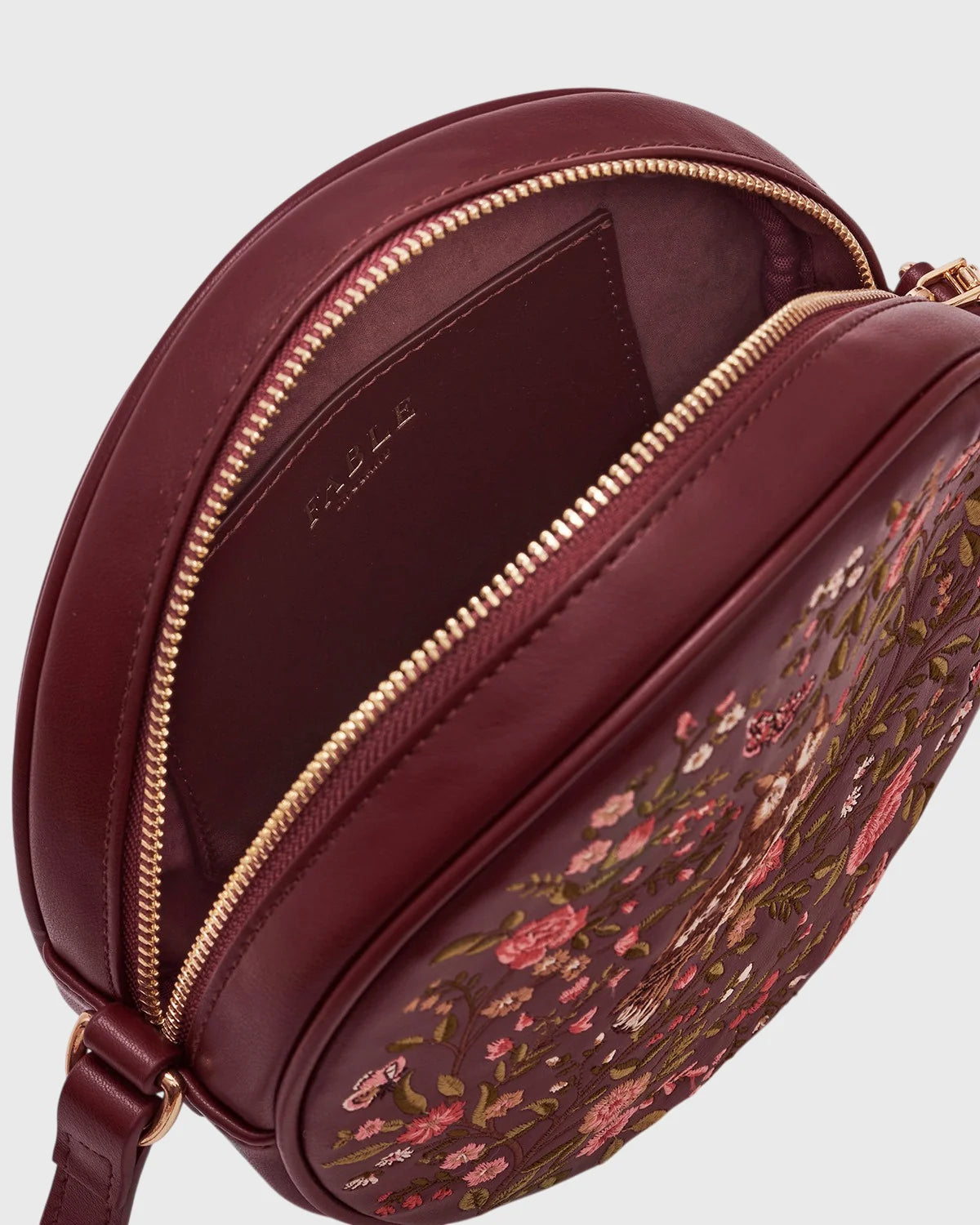 Chloe Owl Embroidered Circle Bag