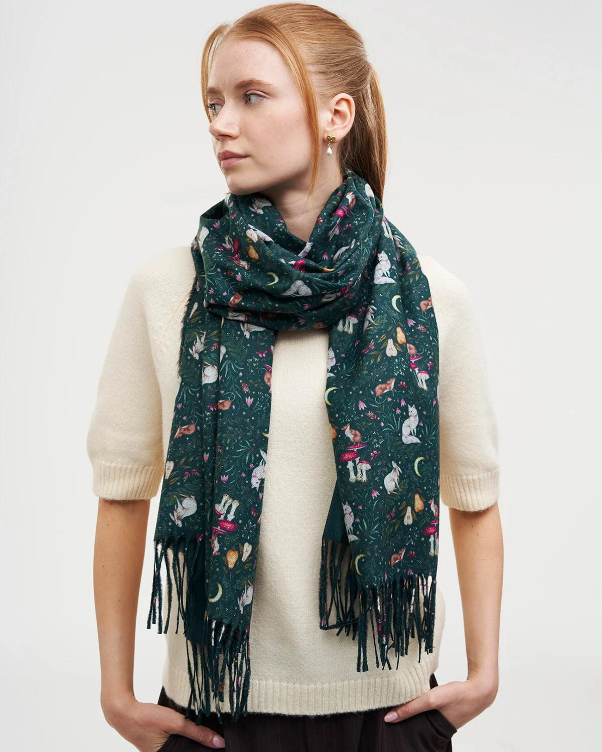 Niva Long Fringed Scarf