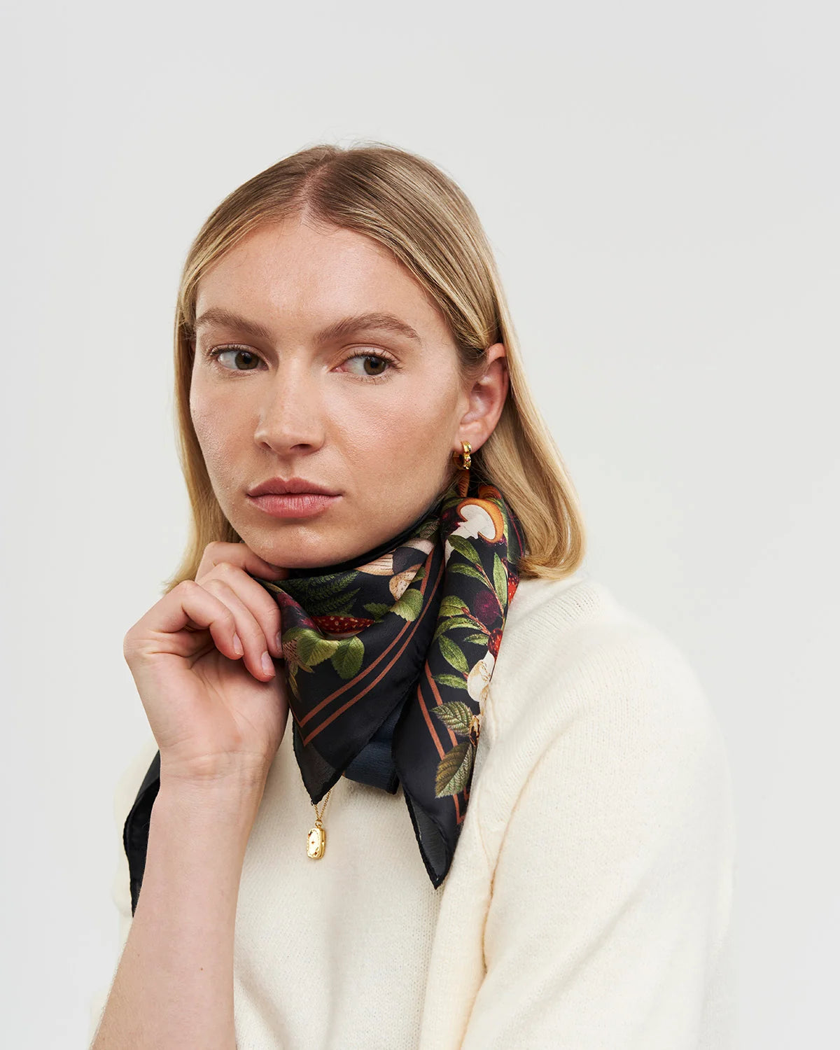 Orla Mushroom Small Square Scarf