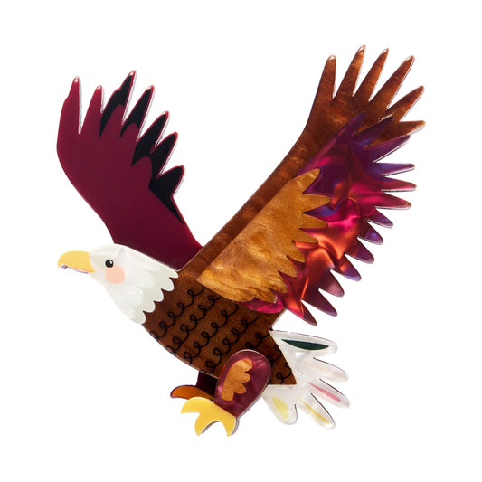 The Bold Bald Eagle Brooch