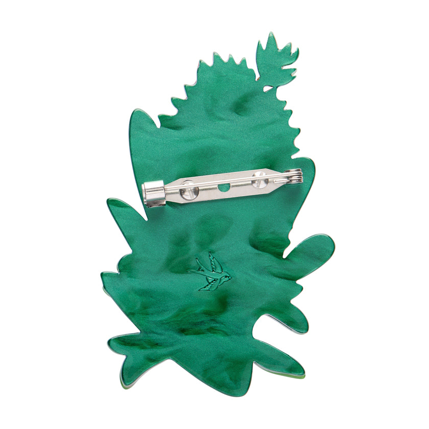 Crimson Bottlebrush Brooch