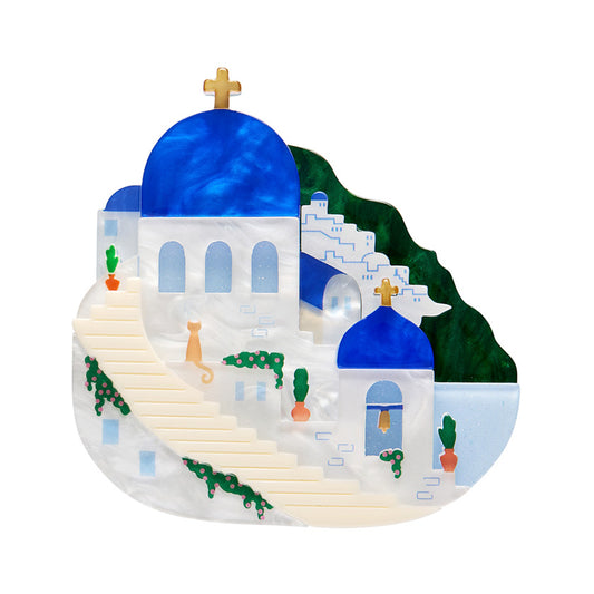 Santorini Sunsets Brooch