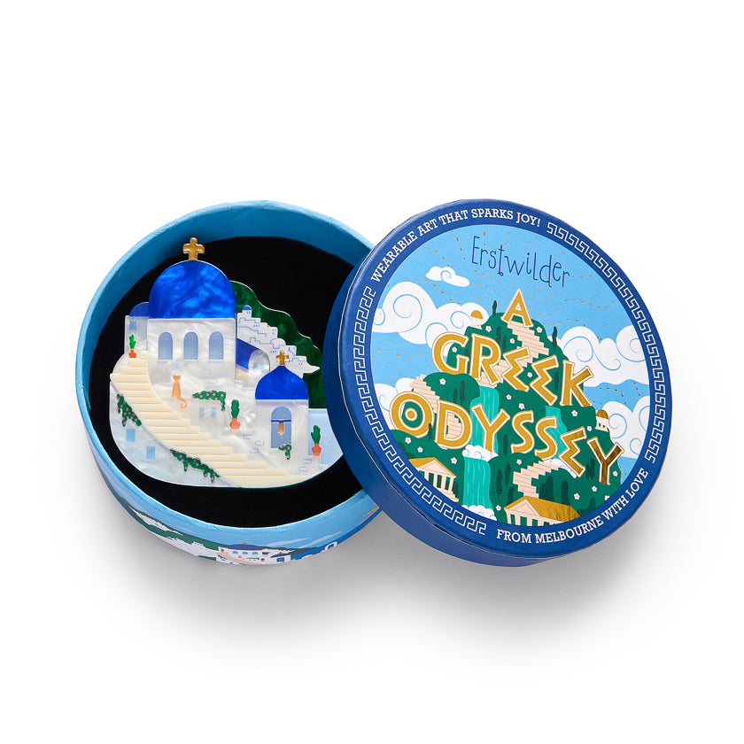 Santorini Sunsets Brooch