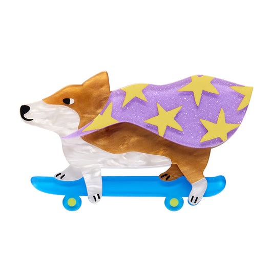 Clarke the Crusading Corgi Brooch