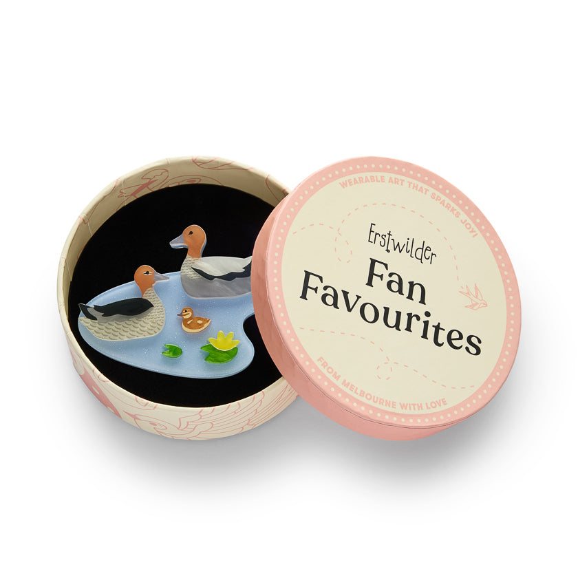 Duck and Drakes Brooch