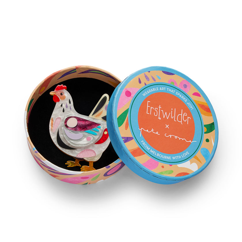 Clara the Chicken Brooch