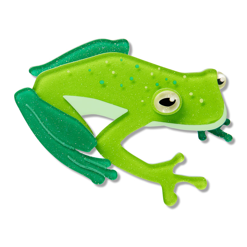 Buckley's Giant Glass Frog Brooch