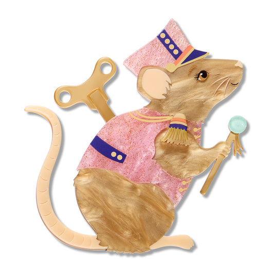 Clockwork Mouse Brooch