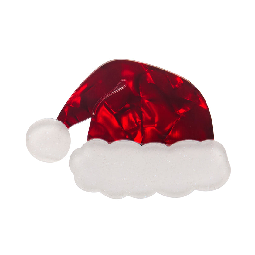 Santa's New Hat Mini Brooch - Erstwilder Simplified