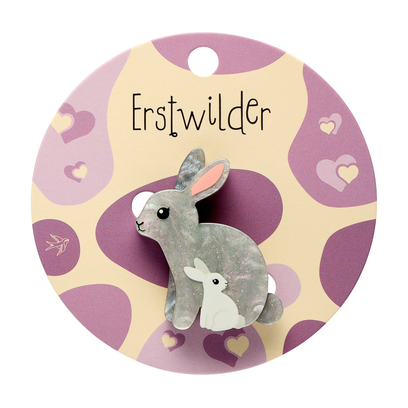 Bunnies Simplified Mini Brooch