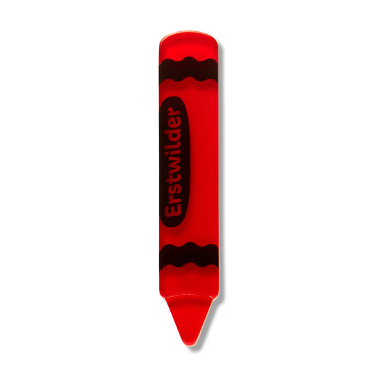 Red Crayon Mini Brooch - Erstwilder Simplified
