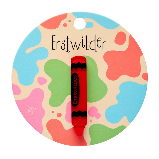 Red Crayon Mini Brooch - Erstwilder Simplified