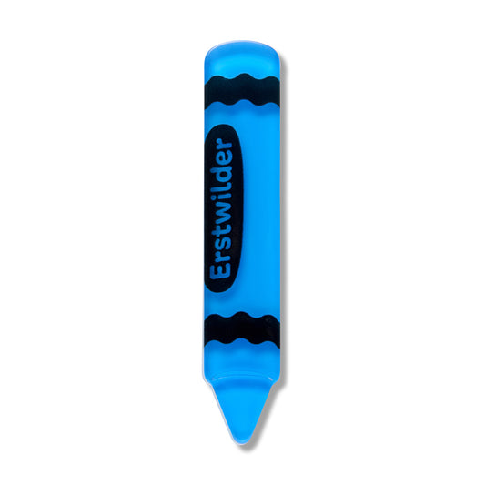 Blue Crayon Mini Brooch - Erstwilder Simplified