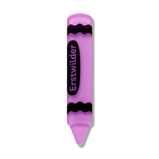 Purple Crayon Mini Brooch - Erstwilder Simplified
