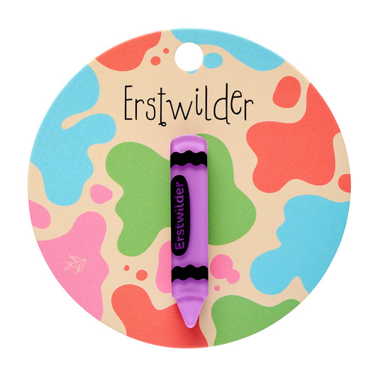 Purple Crayon Mini Brooch - Erstwilder Simplified