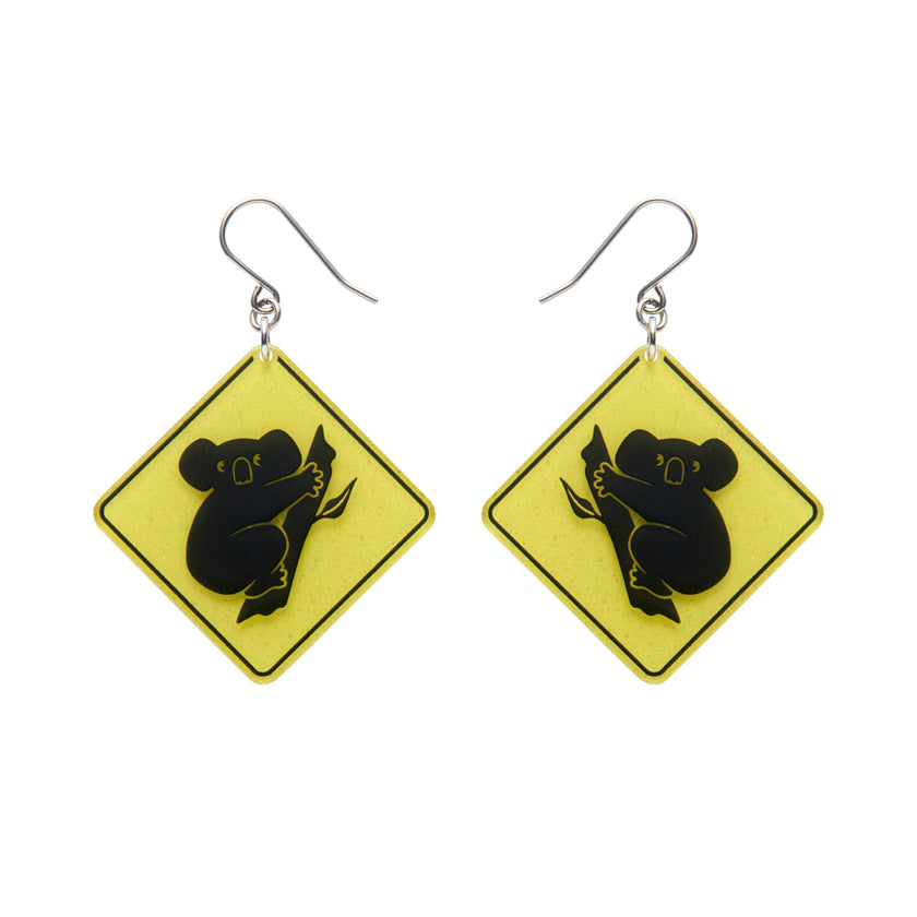 Koala Sign Drop Earrings