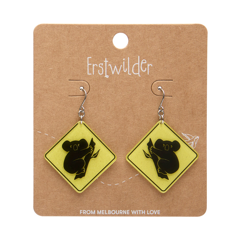 Koala Sign Drop Earrings
