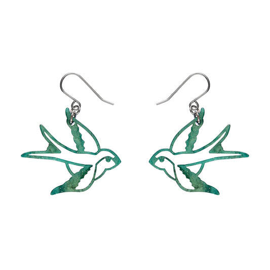 Swallow Drop Earring - Green