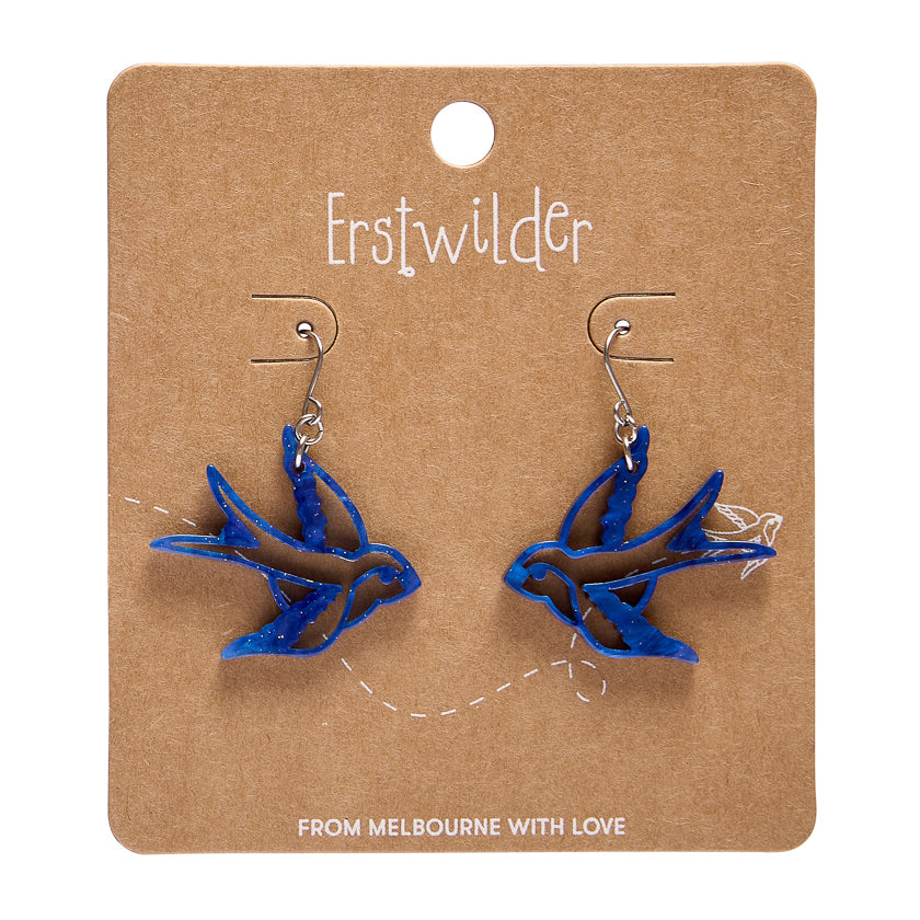 Swallow Drop Earring - Blue