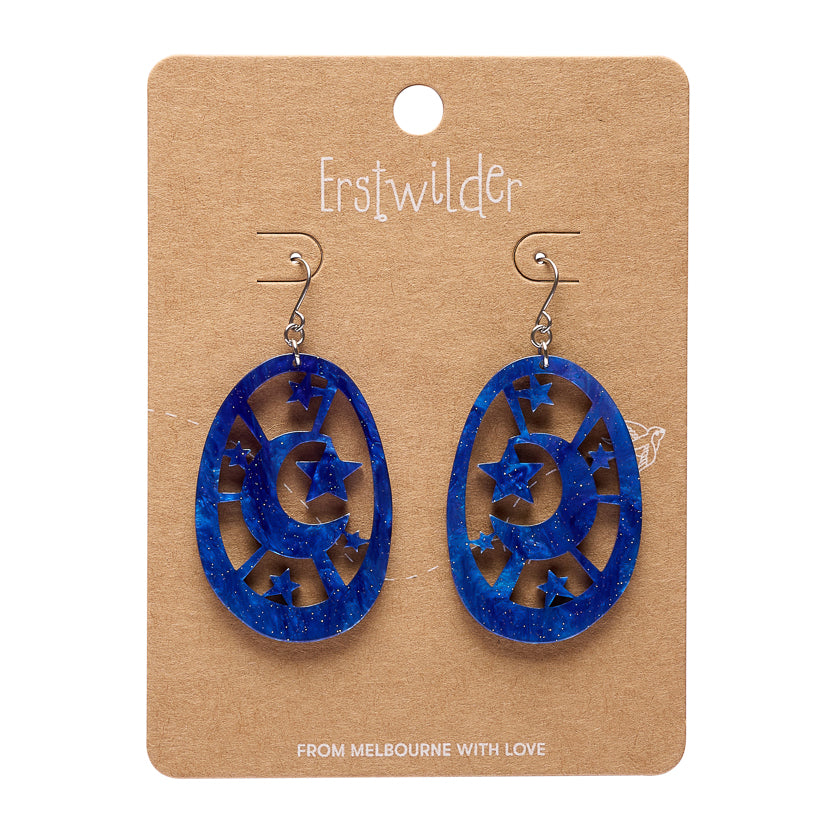 Moonlight Drop Earrings ~ Navy