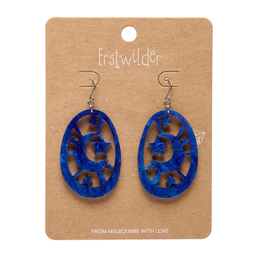 Moonlight Drop Earrings ~ Navy