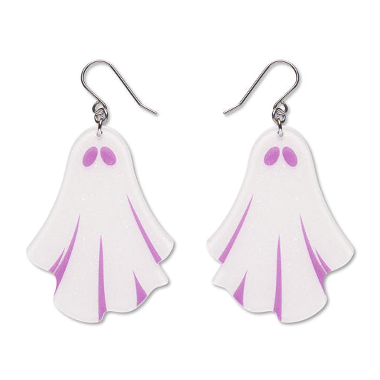 Ghostie Drop Earrings - White