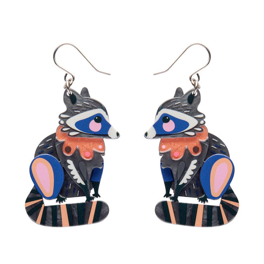 The Resourceful Raccoon Drop Earrings