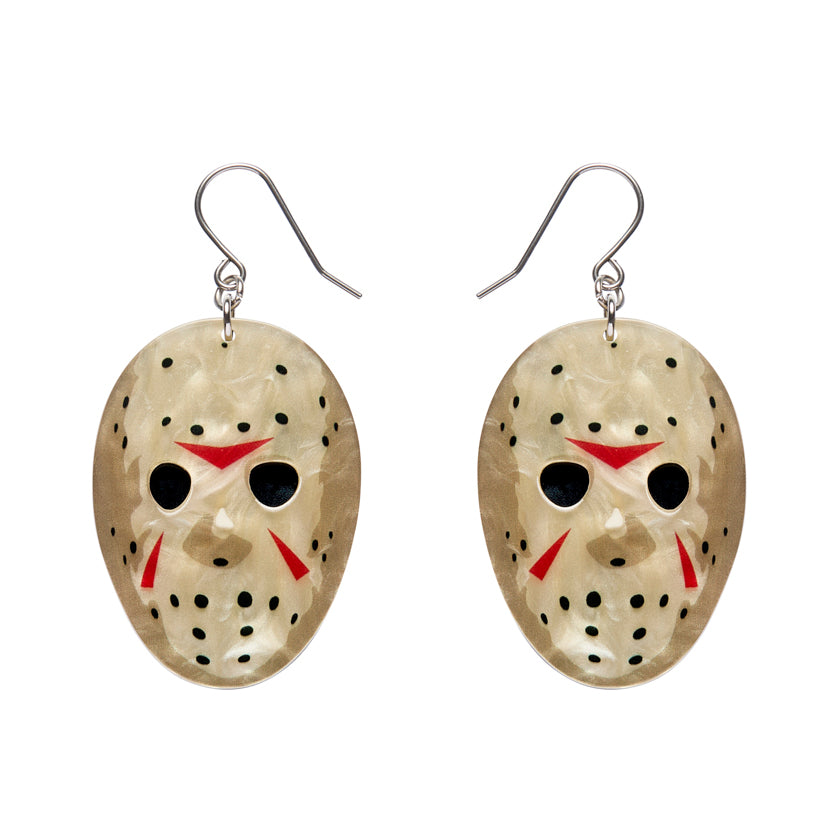 Jason Voorhees Mask Drop Earrings