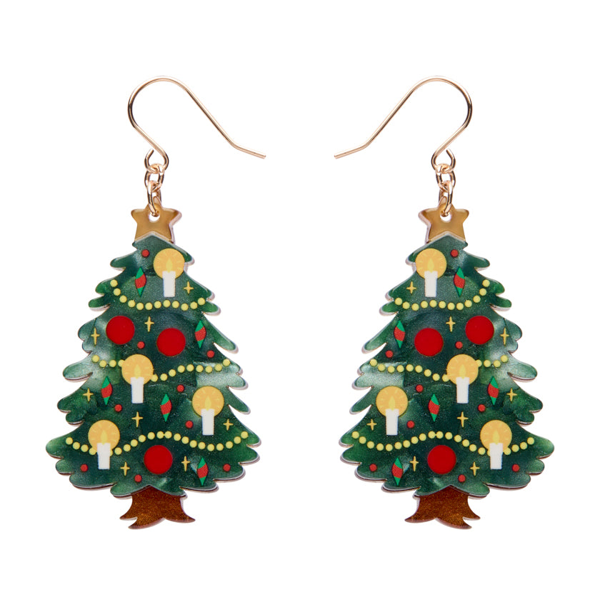 Christmas Tree Centre-Piece Drop Earrings