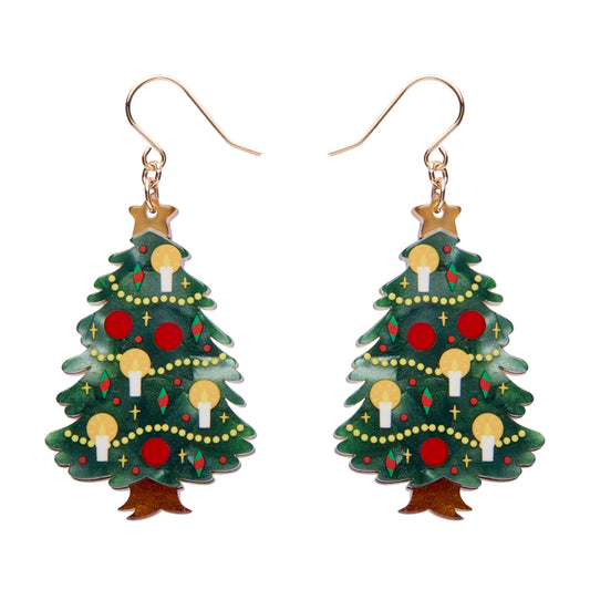 Christmas Tree Centre-Piece Drop Earrings