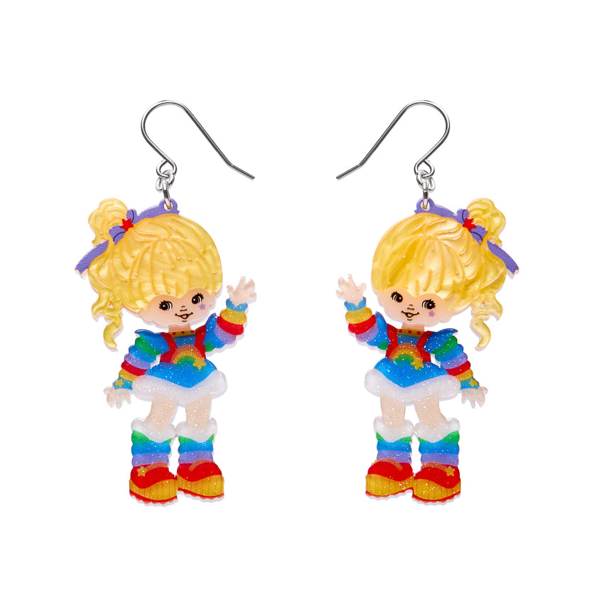 Rainbow Brite says Hello Drop Earrings