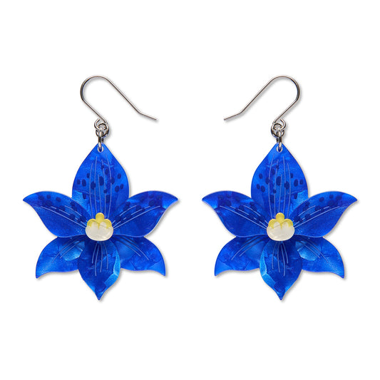 Spotted Sun-Orchid Drop Earrings
