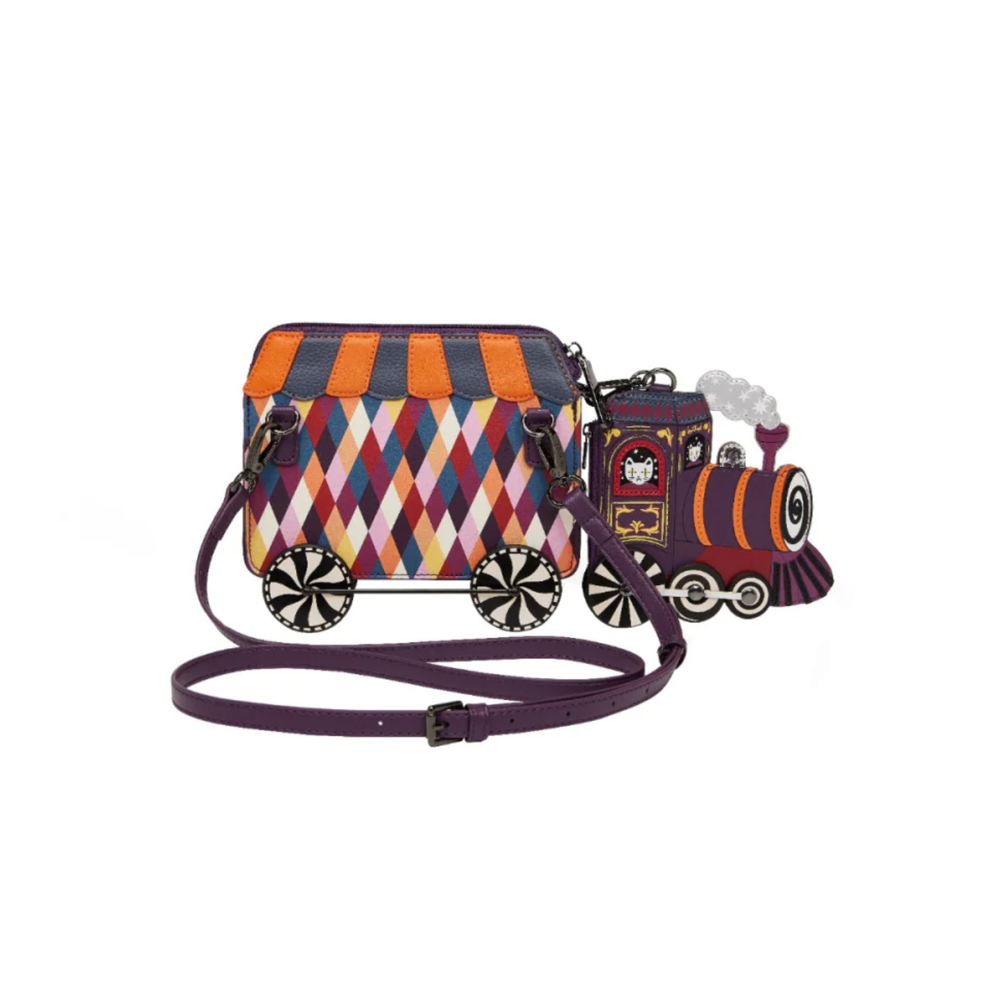 Skelecat's Travelling Ghost Circus ~ Train Charm Bag