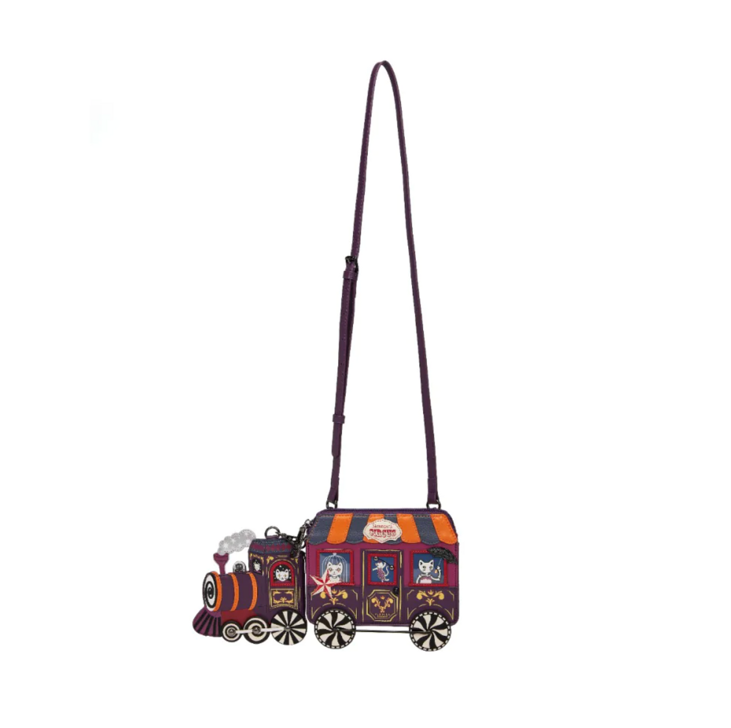 Skelecat's Travelling Ghost Circus ~ Train Charm Bag