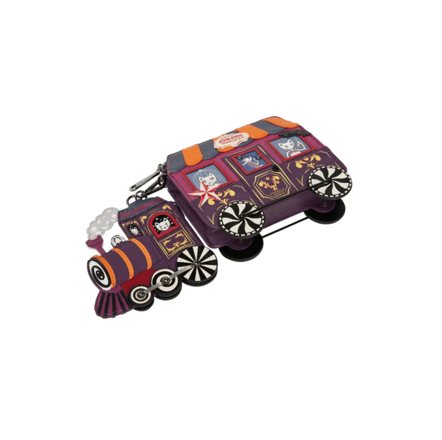 Skelecat's Travelling Ghost Circus ~ Train Charm Bag