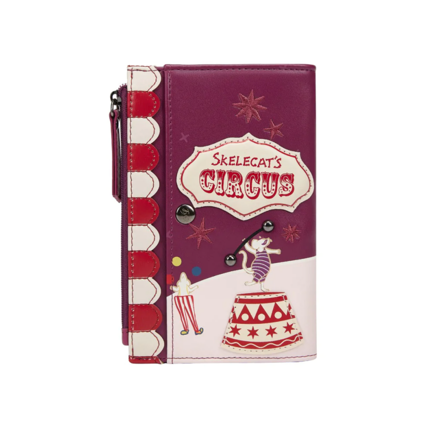 Skelecat's Travelling Ghost Circus ~ Compact Folding Wallet
