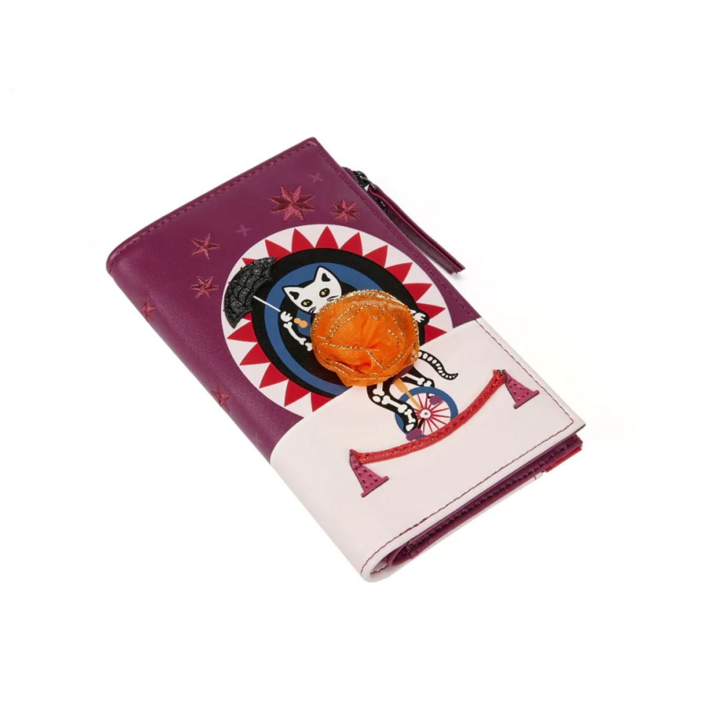 Skelecat's Travelling Ghost Circus ~ Compact Folding Wallet
