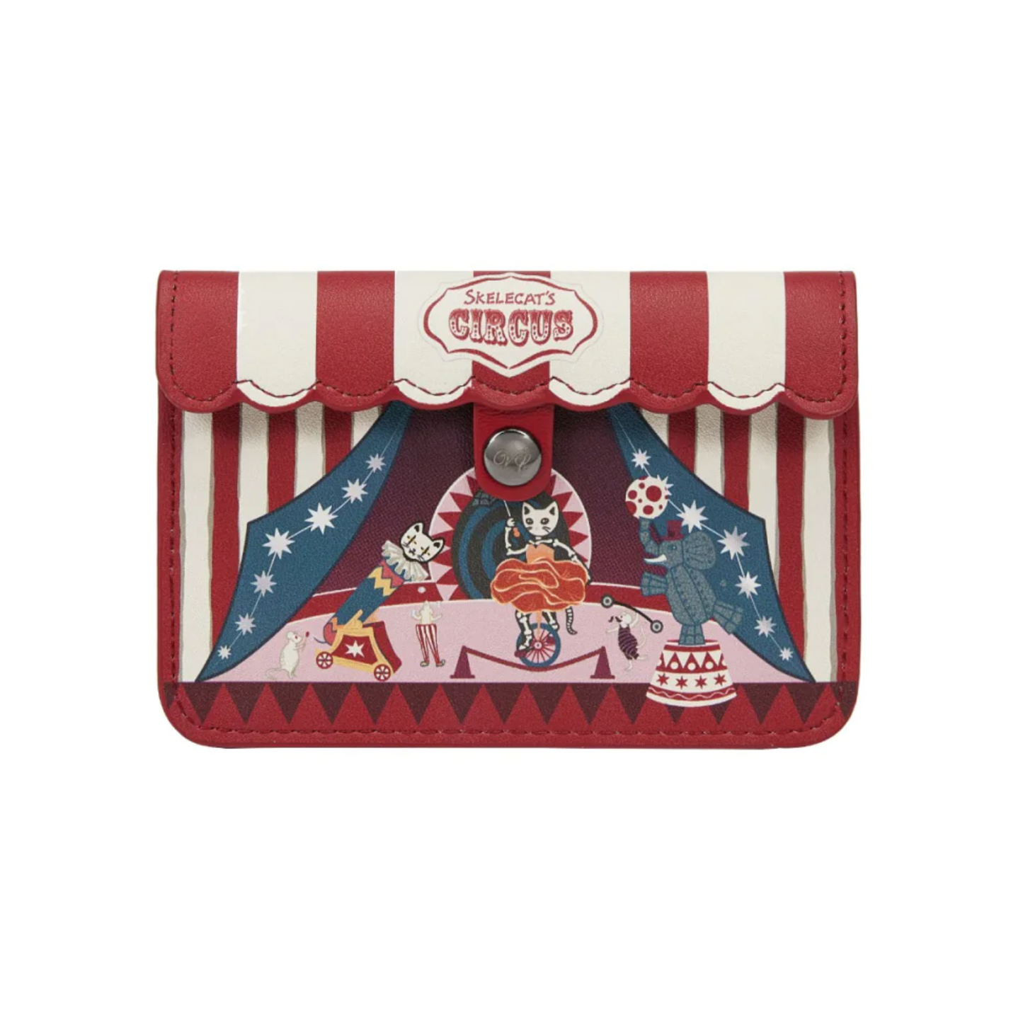 Skelecat's Travelling Ghost Circus ~ Accordian Card Wallet