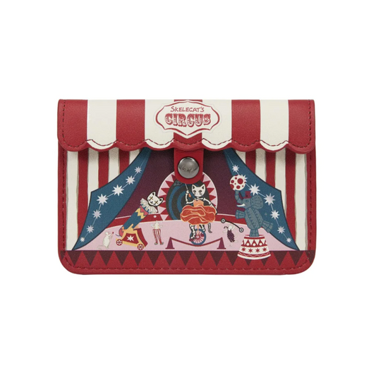 Skelecat's Travelling Ghost Circus ~ Accordian Card Wallet