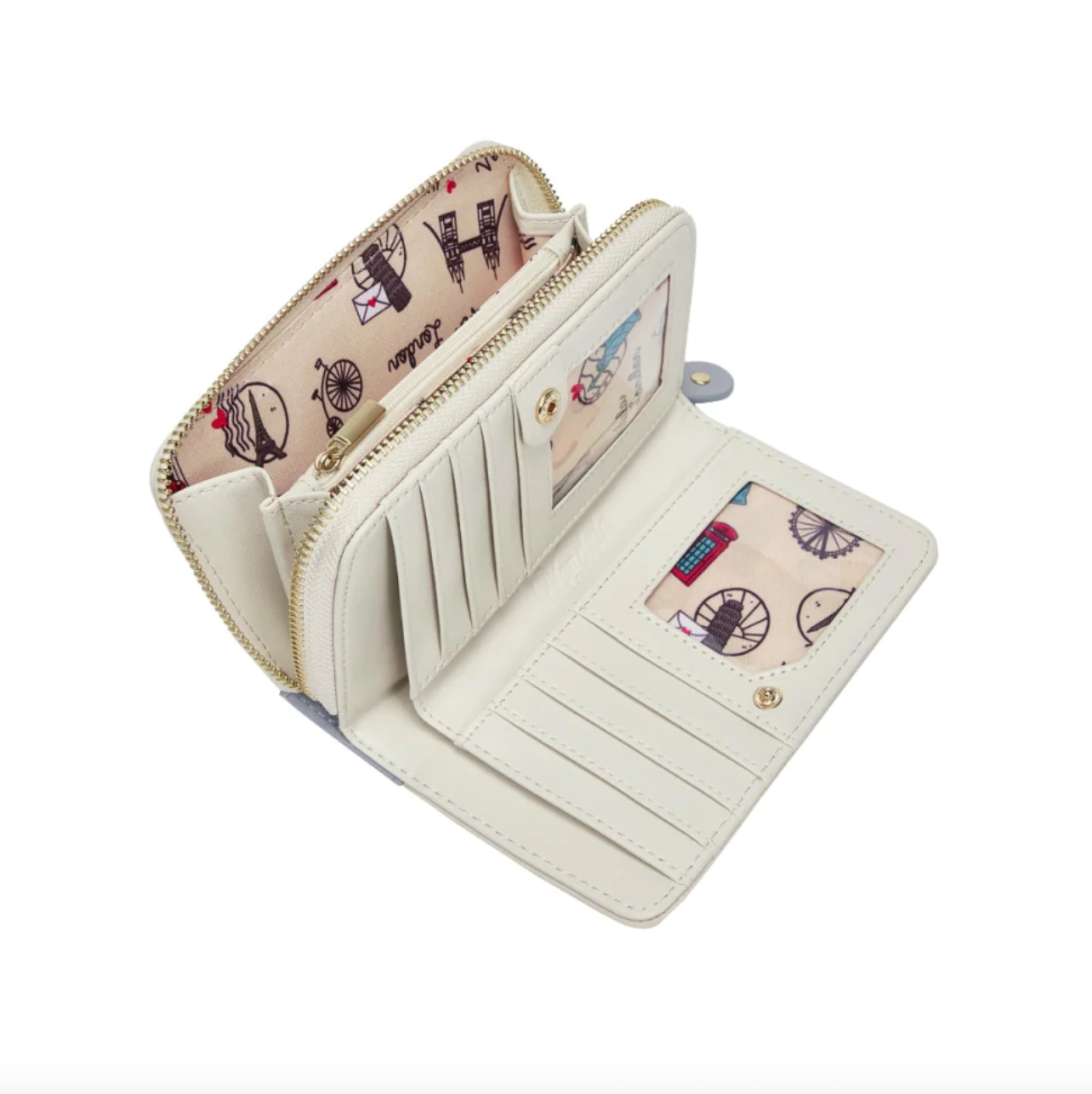 Posies and Patisseries ~ Medium Zip Around Wallet