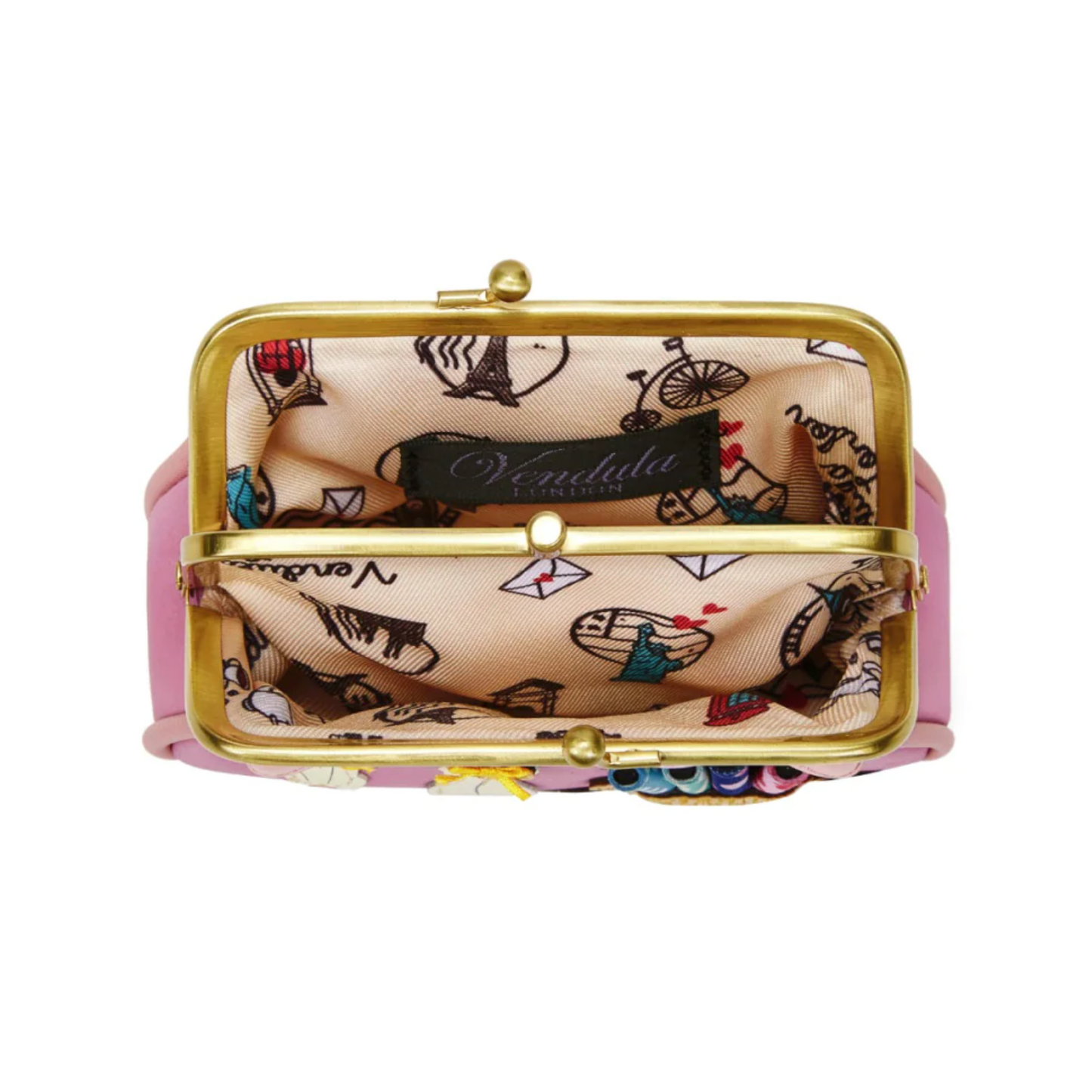 Sewing Shop (Raspberry) ~ Clipper Coin Purse