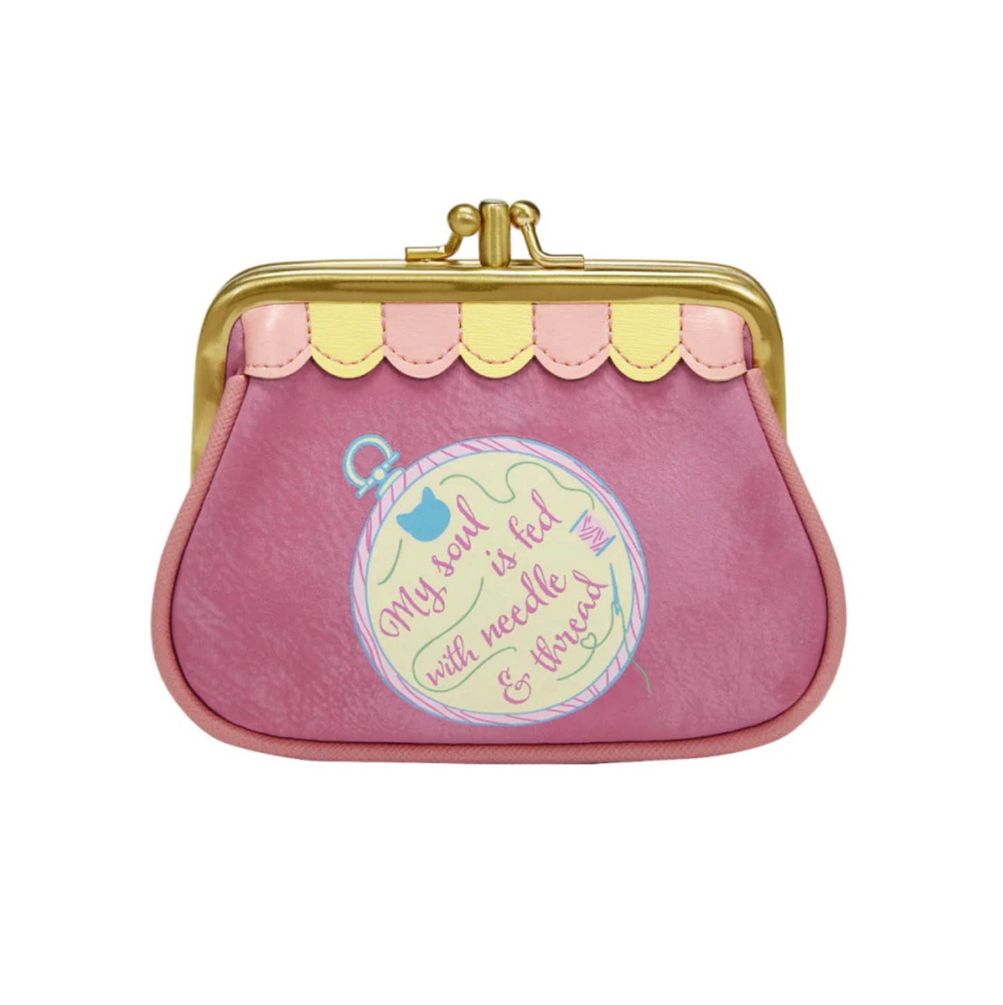 Sewing Shop (Raspberry) ~ Clipper Coin Purse