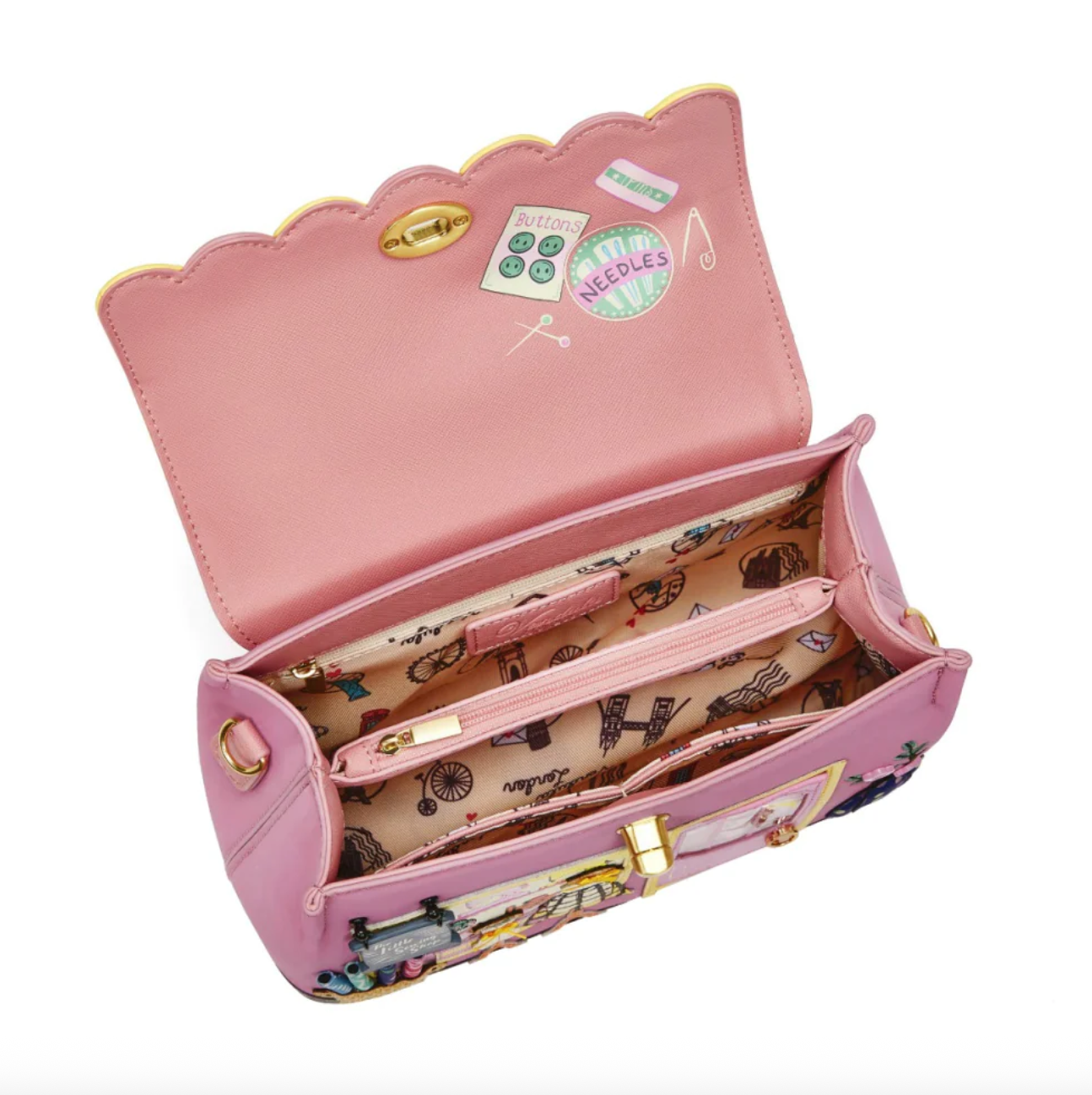 Sewing Shop (Raspberry) ~ Mini Grace Bag