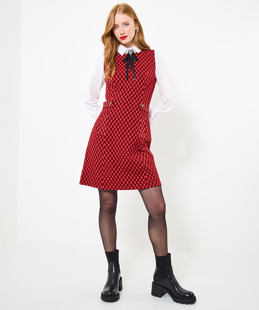 Statement Pinafore Dress