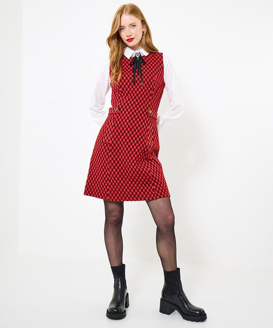 Statement Pinafore Dress