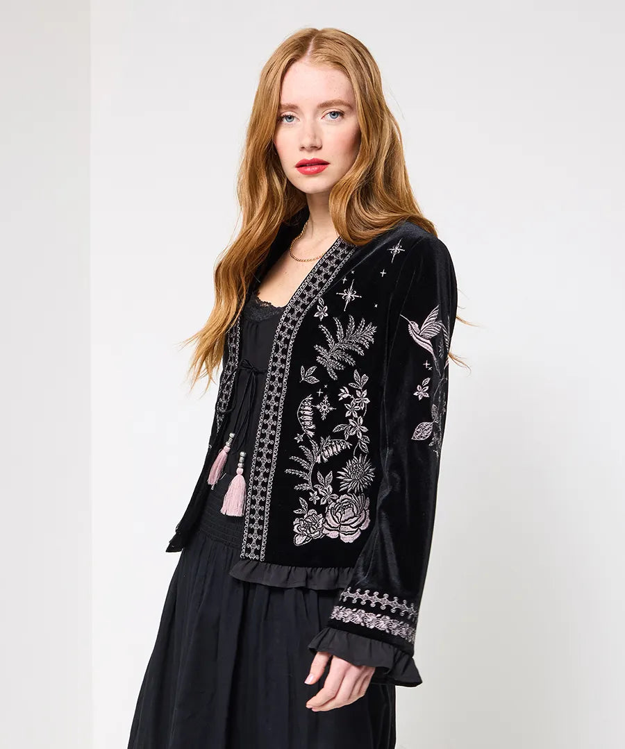 Mystic Dreams Boutique Embroidere Jacket